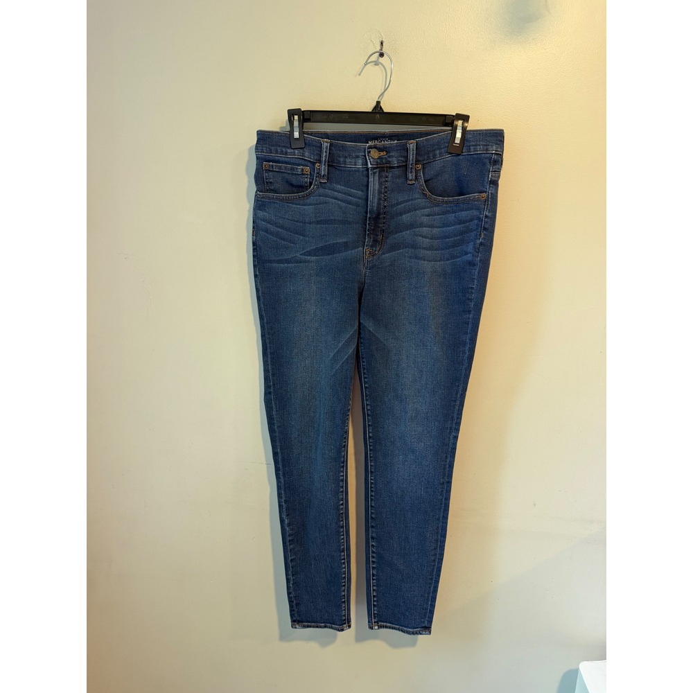 J.Crew Mercantile Womens High Rise Skinny‎ Jeans Medium Wash Blue Size 30